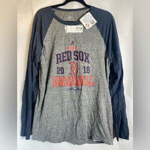 NWT Majestic Boston Red Sox MLB 2018 Postseason Long Sleeve Shirt Size‎ Large